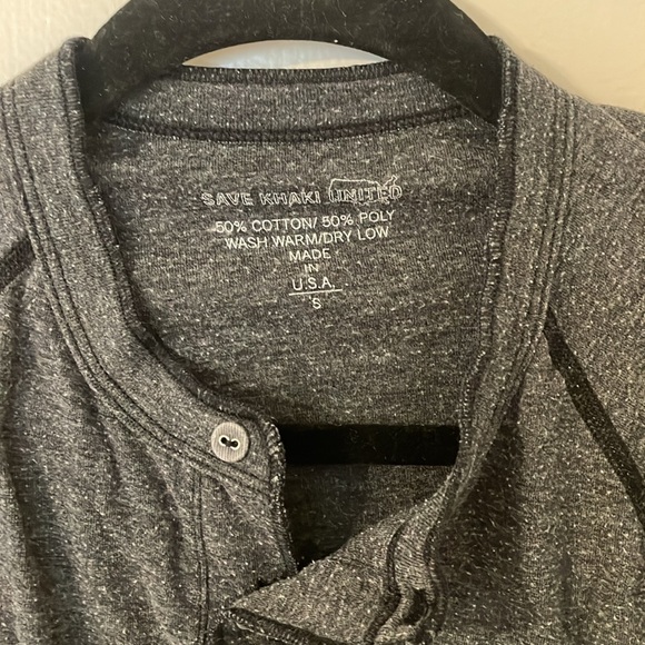 Save Khaki charcoal Henley - Picture 2 of 3